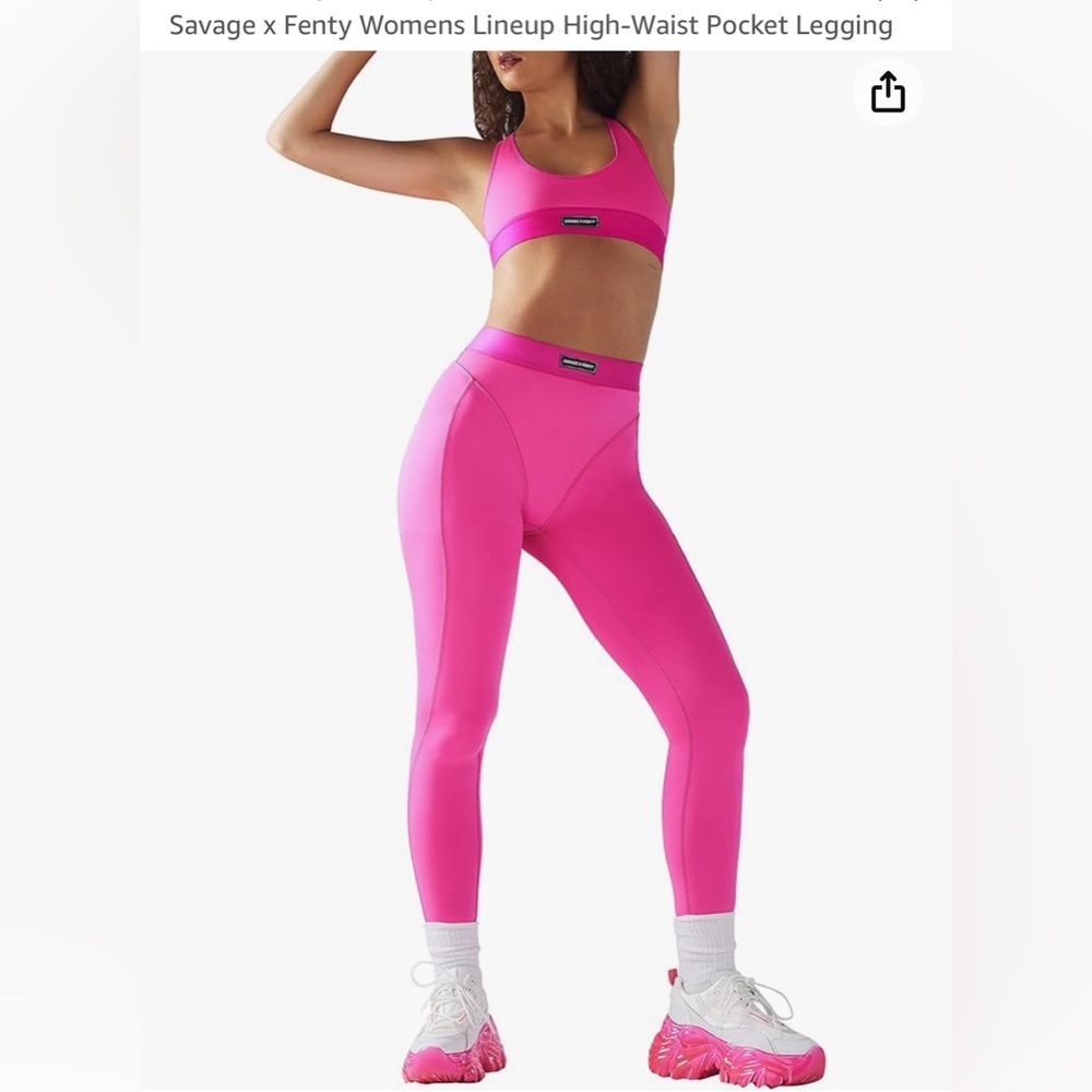 New!! Savage X Fenty Sports Bra and High-Waisted Pocket Leggings